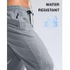 imageG Gradual Mens Lightweight Pants with 3 Zipper Pockets Athletic Workout Sweatpants Quick Dry Running Hiking Pants for MenLight Grey