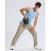 imageG Gradual Mens Lightweight Pants with 3 Zipper Pockets Athletic Workout Sweatpants Quick Dry Running Hiking Pants for MenLight Khaki
