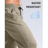 imageG Gradual Mens Lightweight Pants with 3 Zipper Pockets Athletic Workout Sweatpants Quick Dry Running Hiking Pants for MenLight Khaki