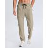 imageG Gradual Mens Lightweight Pants with 3 Zipper Pockets Athletic Workout Sweatpants Quick Dry Running Hiking Pants for MenLight Khaki