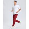 imageG Gradual Mens Lightweight Pants with 3 Zipper Pockets Athletic Workout Sweatpants Quick Dry Running Hiking Pants for MenRed