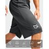 imageG Gradual Mens Long Basketball Shorts with Zipper Pocket 11 Quick Dry Gym Shorts Lightweight Mesh Athletic Shorts for MenDark Gray