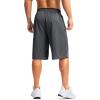 imageG Gradual Mens Long Basketball Shorts with Zipper Pocket 11 Quick Dry Gym Shorts Lightweight Mesh Athletic Shorts for MenDark Gray