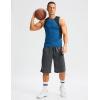 imageG Gradual Mens Long Basketball Shorts with Zipper Pocket 11 Quick Dry Gym Shorts Lightweight Mesh Athletic Shorts for MenDark Gray