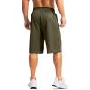 imageG Gradual Mens Long Basketball Shorts with Zipper Pocket 11 Quick Dry Gym Shorts Lightweight Mesh Athletic Shorts for MenDark Olive