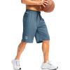 imageG Gradual Mens Long Basketball Shorts with Zipper Pocket 11 Quick Dry Gym Shorts Lightweight Mesh Athletic Shorts for MenDusty Blue