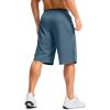 imageG Gradual Mens Long Basketball Shorts with Zipper Pocket 11 Quick Dry Gym Shorts Lightweight Mesh Athletic Shorts for MenDusty Blue