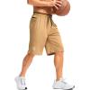 imageG Gradual Mens Long Basketball Shorts with Zipper Pocket 11 Quick Dry Gym Shorts Lightweight Mesh Athletic Shorts for MenKhaki