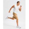 imageG Gradual Mens Long Basketball Shorts with Zipper Pocket 11 Quick Dry Gym Shorts Lightweight Mesh Athletic Shorts for MenKhaki