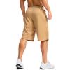 imageG Gradual Mens Long Basketball Shorts with Zipper Pocket 11 Quick Dry Gym Shorts Lightweight Mesh Athletic Shorts for MenKhaki
