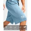 imageG Gradual Mens Long Basketball Shorts with Zipper Pocket 11 Quick Dry Gym Shorts Lightweight Mesh Athletic Shorts for MenLight Blue