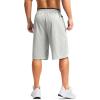 imageG Gradual Mens Long Basketball Shorts with Zipper Pocket 11 Quick Dry Gym Shorts Lightweight Mesh Athletic Shorts for MenLight Gray