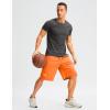 imageG Gradual Mens Long Basketball Shorts with Zipper Pocket 11 Quick Dry Gym Shorts Lightweight Mesh Athletic Shorts for MenOrange