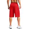 imageG Gradual Mens Long Basketball Shorts with Zipper Pocket 11 Quick Dry Gym Shorts Lightweight Mesh Athletic Shorts for MenRed