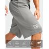 imageG Gradual Mens Long Basketball Shorts with Zipper Pocket 11 Quick Dry Gym Shorts Lightweight Mesh Athletic Shorts for MenSteel