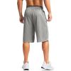 imageG Gradual Mens Long Basketball Shorts with Zipper Pocket 11 Quick Dry Gym Shorts Lightweight Mesh Athletic Shorts for MenSteel