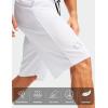 imageG Gradual Mens Long Basketball Shorts with Zipper Pocket 11 Quick Dry Gym Shorts Lightweight Mesh Athletic Shorts for MenWhite