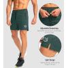imageG Gradual Mens Running Shorts with Zipper Pockets Quick Dry Gym Athletic Workout 5quot Shorts for MenArmy Green