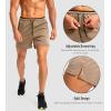imageG Gradual Mens Running Shorts with Zipper Pockets Quick Dry Gym Athletic Workout 5quot Shorts for MenKhaki