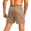 imageG Gradual Mens Running Shorts with Zipper Pockets Quick Dry Gym Athletic Workout 5quot Shorts for MenKhaki