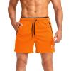 imageG Gradual Mens Running Shorts with Zipper Pockets Quick Dry Gym Athletic Workout 5quot Shorts for MenOrange