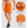 imageG Gradual Mens Running Shorts with Zipper Pockets Quick Dry Gym Athletic Workout 5quot Shorts for MenOrange