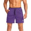 imageG Gradual Mens Running Shorts with Zipper Pockets Quick Dry Gym Athletic Workout 5quot Shorts for MenPurple