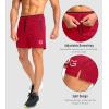 imageG Gradual Mens Running Shorts with Zipper Pockets Quick Dry Gym Athletic Workout 5quot Shorts for MenRed