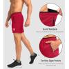 imageG Gradual Mens Running Shorts with Zipper Pockets Quick Dry Gym Athletic Workout 5quot Shorts for MenRed