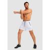 imageG Gradual Mens Running Shorts with Zipper Pockets Quick Dry Gym Athletic Workout 5quot Shorts for MenWhite