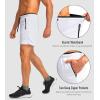 imageG Gradual Mens Running Shorts with Zipper Pockets Quick Dry Gym Athletic Workout 5quot Shorts for MenWhite