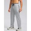 imageG Gradual Mens Sweatpants Mesh Lightweight with Zip Pockets Breathable Quick Dry Athletic Pants for Workout Running02light Grey
