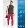 imageG Gradual Mens Sweatpants with Pockets Lightweight Workout Athletic Track Pants Stretch Gym Running Jogging Joggers for MenPower Red