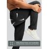 imageG Gradual Mens Sweatpants with Zipper Pocket Workout Athletic Track Pants Stretch Tapered Joggers for Gym Running JoggingBlack