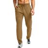 imageG Gradual Mens Sweatpants with Zipper Pocket Workout Athletic Track Pants Stretch Tapered Joggers for Gym Running JoggingKhaki