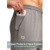 imageG Gradual Mens Sweatpants with Zipper Pocket Workout Athletic Track Pants Stretch Tapered Joggers for Gym Running JoggingLight Grey