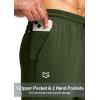 imageG Gradual Mens Sweatpants with Zipper Pocket Workout Athletic Track Pants Stretch Tapered Joggers for Gym Running JoggingOlive