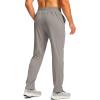 imageG Gradual Mens Sweatpants with Zipper Pocket Workout Athletic Track Pants Stretch Tapered Joggers for Gym Running JoggingTaupe