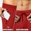 imageG Gradual Mens Sweatpants with Zipper Pockets Athletic Pants Traning Track Pants Joggers for Men Soccer Running WorkoutPower Red