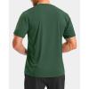 imageG Gradual Mens Workout Shirts Quick Dry Athletic Running TShirts Lightweight Moisture Wicking Short Sleeve Sports Gym TopsDark Green