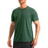 imageG Gradual Mens Workout Shirts Quick Dry Athletic Running TShirts Lightweight Moisture Wicking Short Sleeve Sports Gym TopsDark Green