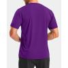 imageG Gradual Mens Workout Shirts Quick Dry Athletic Running TShirts Lightweight Moisture Wicking Short Sleeve Sports Gym TopsDark Purple
