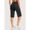 imageG Gradual Womens 14quot Bermuda Long Shorts Knee Length High Waisted Athletic Shorts with Pockets Stretch Casual Summer WalkingBlack