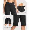 imageG Gradual Womens 14quot Bermuda Long Shorts Knee Length High Waisted Athletic Shorts with Pockets Stretch Casual Summer WalkingBlack