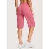 imageG Gradual Womens 14quot Bermuda Long Shorts Knee Length High Waisted Athletic Shorts with Pockets Stretch Casual Summer WalkingBriar Rose