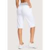 imageG Gradual Womens 14quot Bermuda Long Shorts Knee Length High Waisted Athletic Shorts with Pockets Stretch Casual Summer WalkingC White