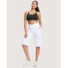 imageG Gradual Womens 14quot Bermuda Long Shorts Knee Length High Waisted Athletic Shorts with Pockets Stretch Casual Summer WalkingC White