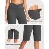 imageG Gradual Womens 14quot Bermuda Long Shorts Knee Length High Waisted Athletic Shorts with Pockets Stretch Casual Summer WalkingDark Grey