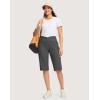 imageG Gradual Womens 14quot Bermuda Long Shorts Knee Length High Waisted Athletic Shorts with Pockets Stretch Casual Summer WalkingDark Grey