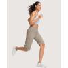 imageG Gradual Womens 14quot Bermuda Long Shorts Knee Length High Waisted Athletic Shorts with Pockets Stretch Casual Summer WalkingDark Khaki